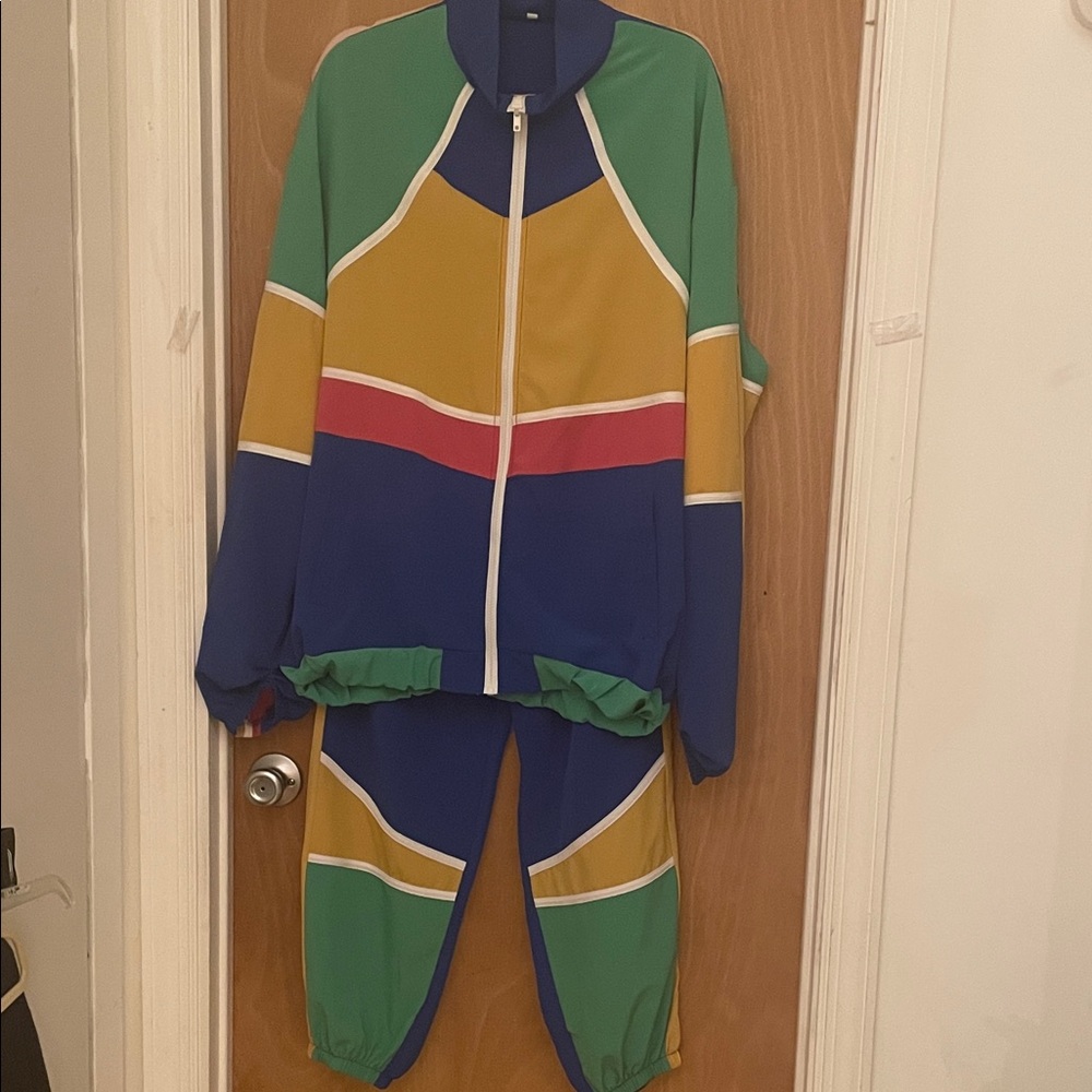Colorful Track Suit with Zip-Up Jacket used for Hip Hop Routine